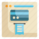 credit, shopping, online, receipt, internet, payment icon