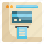 credit, shopping, online, receipt, internet, payment icon 