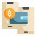 money, wallet, transfers, cash, online, internet, banking, payment icon