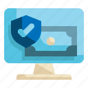 online, security, protect, transfers, protection, shopping, payment icon