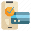 online, check, credit, internet, shopping, payment icon
