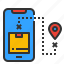 location, food, delivery, pointer, map, pin, smartphone 