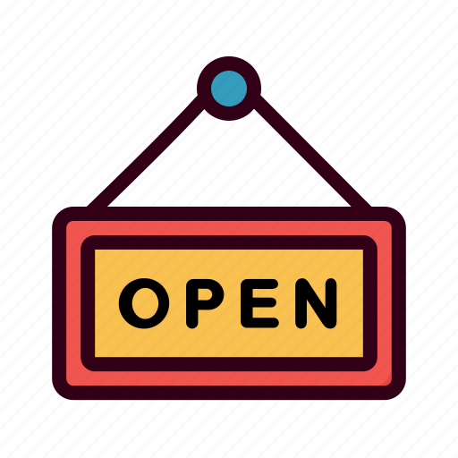 Open, sign, store, shop, ecommerce icon - Download on Iconfinder