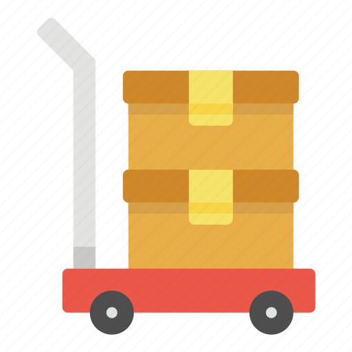 Trolley, delivery, logistics, shipping, package, box icon - Download on Iconfinder