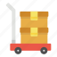 trolley, delivery, logistics, shipping, package, box 