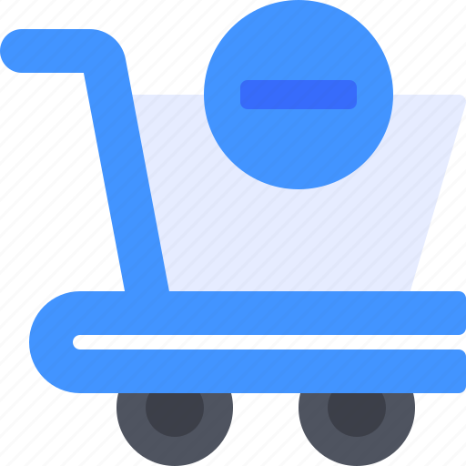Trolley, cart, shopping, remove, from, delete icon - Download on Iconfinder