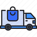 truck, shopping, delivery, ecommerce, tracking
