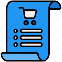 shopping, list, online, shop, sale, paper
