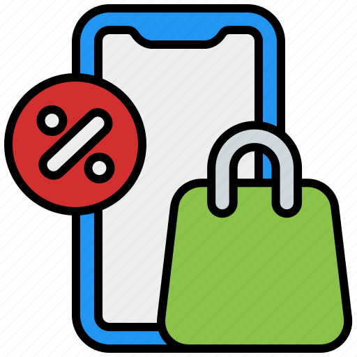 Smartphone, shopping, bag, online, shop, sale, store icon - Download on Iconfinder