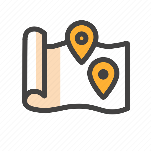 Delivery, map, navigation, pin, route, shipping icon - Download on Iconfinder
