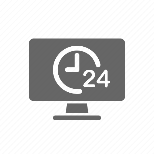 24, ecommerce, hours, online, shopping icon - Download on Iconfinder