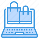 bag, computer, laptop, online, shopping 