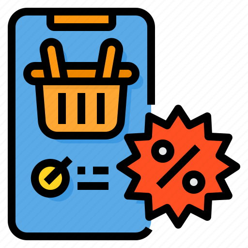 Basket, discount, online, shopping, smartphone icon - Download on Iconfinder