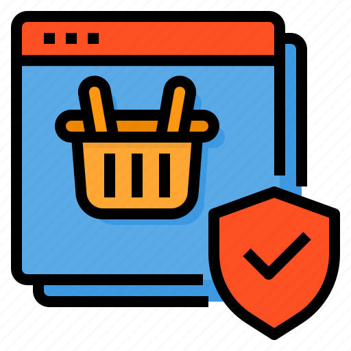 Basket, browser, shield, shopping, warranty icon - Download on Iconfinder
