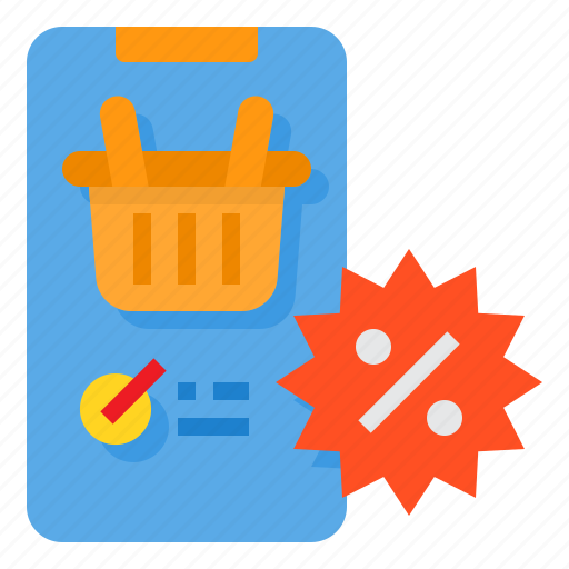 Basket, discount, online, shopping, smartphone icon - Download on Iconfinder