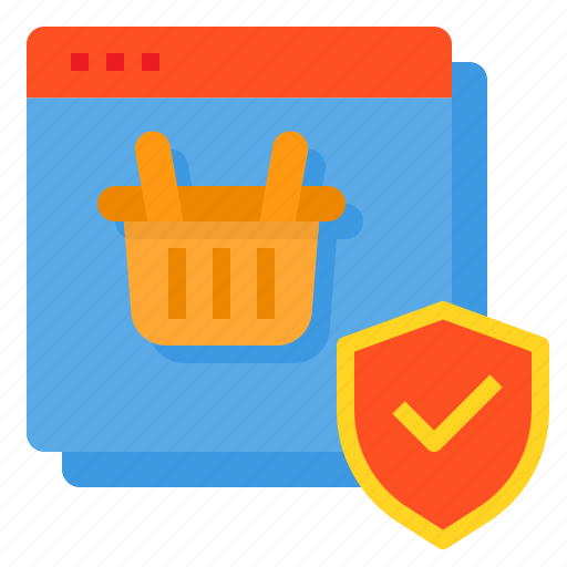 Basket, browser, shield, shopping, warranty icon - Download on Iconfinder