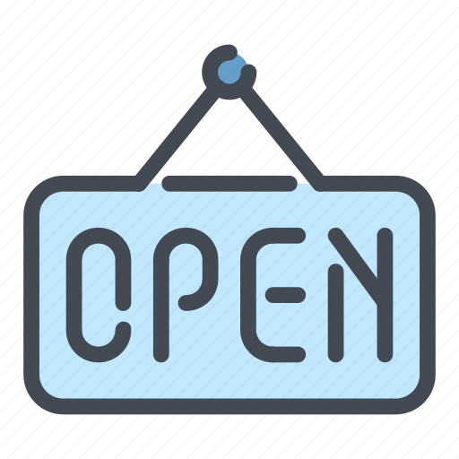 Door, open, shop, sign, store icon - Download on Iconfinder