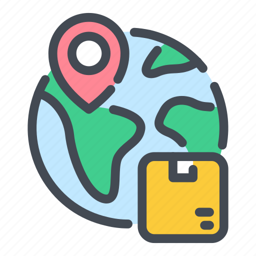 Box, delivery, location, logistics, shipping, world, worldwide icon - Download on Iconfinder