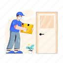 doorstep delivery, home delivery, delivery boy, delivery service, parcel delivery 