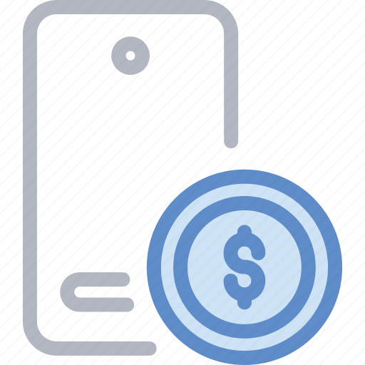 Coins, money, phone, smartphone, finance icon - Download on Iconfinder