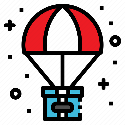Balloon, delivery, logistic, parachute, shopping icon - Download on Iconfinder
