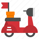 delivery, logistic, motocycle, scooter, transfer