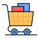 supermarket, purchase, shopping cart, market