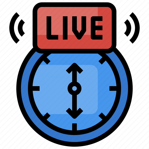 Communication, live, multimedia, music, streaming, time icon - Download on Iconfinder