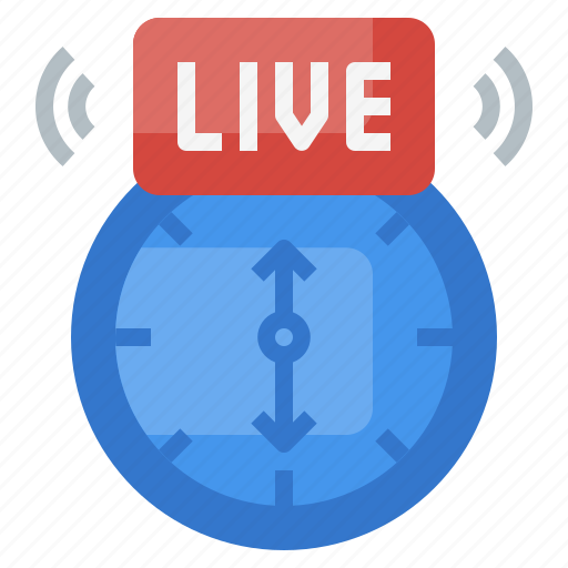 Communication, live, multimedia, music, streaming, time icon - Download on Iconfinder