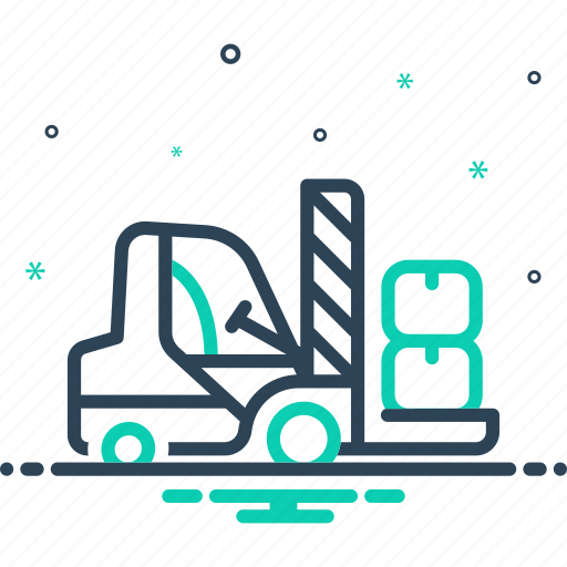 Material handling, material, handling, forklift, logistic, cargo, lifting icon - Download on Iconfinder
