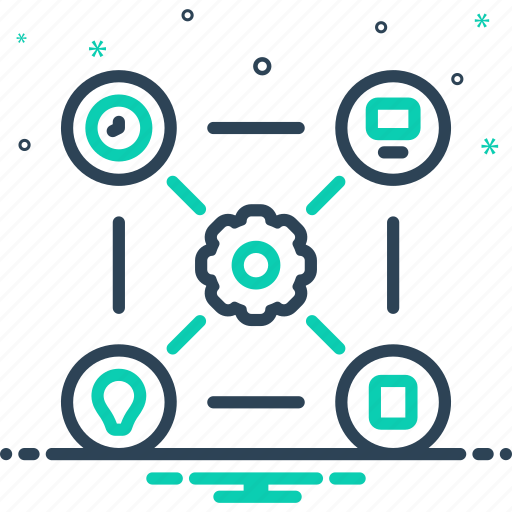 Resources, cogwheel, setting, management, connected, assets, wealth icon - Download on Iconfinder