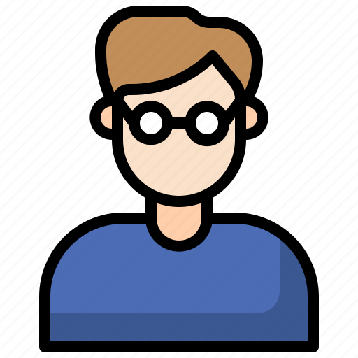 Man, glasses, people, eyeglasses, user icon - Download on Iconfinder