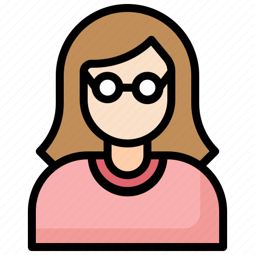 Woman, people, eyeglasses, glasses, user icon - Download on Iconfinder