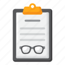 glasses, prescription, document, vision