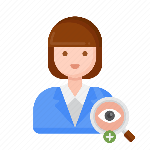 Ophthalmologist, female, nurse, woman icon - Download on Iconfinder