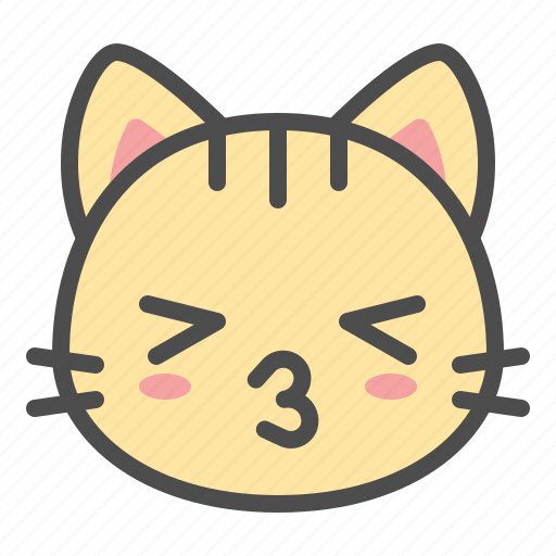 Cat, cute, face, kiss, kitten, pet icon - Download on Iconfinder