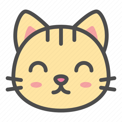 Cat, cute, face, kitten, pet, smile icon - Download on Iconfinder