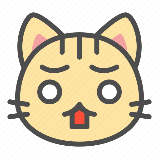 Cat, cute, face, kitten, pet, surprise icon - Download on Iconfinder