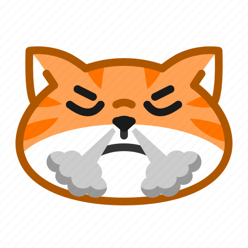 Cute, cat, orange, emoticon, spirit icon - Download on Iconfinder