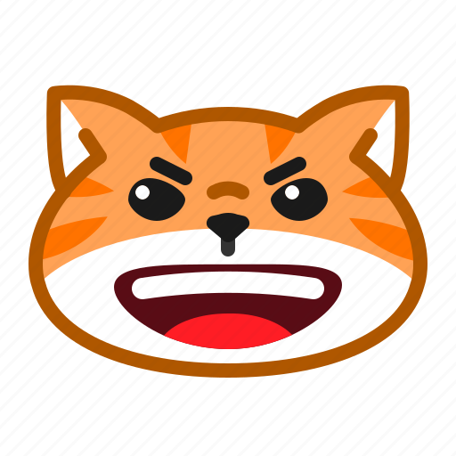 Cute, cat, orange, emoticon, spirit icon - Download on Iconfinder