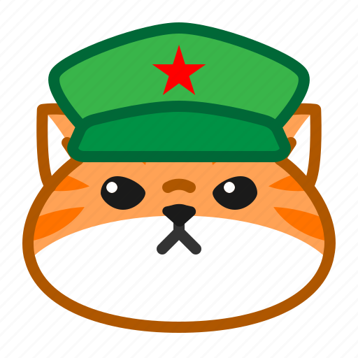 Cute, cat, orange, emoticon, communist icon - Download on Iconfinder