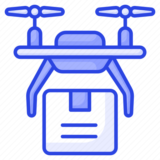 Drone, delivery, fly, fast, aerial, quadcopter, logistics icon - Download on Iconfinder