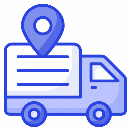 Cargo, truck, location, tracking, package, transport, cardboard icon - Download on Iconfinder