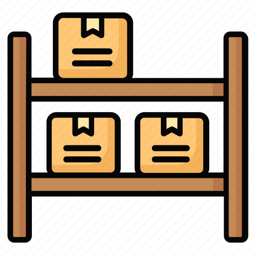 Inventory, storage, rack, stock, cargo, shelves, packages icon - Download on Iconfinder