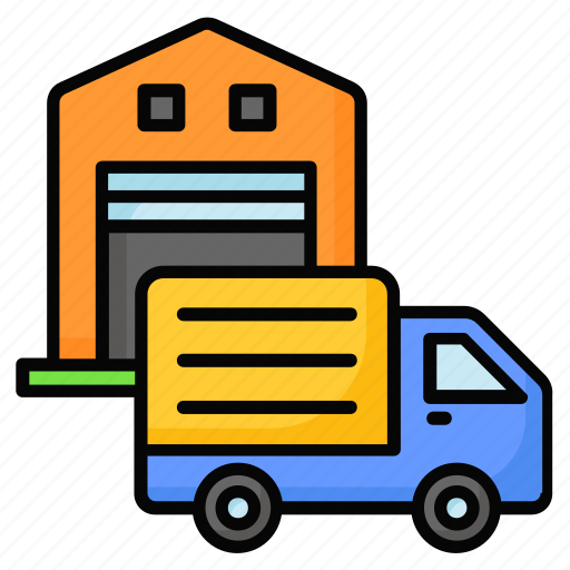Logistics, delivery, order, fulfillment, van, warehouse, cargo icon - Download on Iconfinder