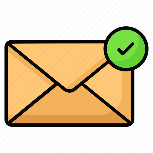 Email, mail, message, check, checked, approved, received icon - Download on Iconfinder