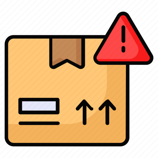 Parcel, package, courier, warning, error, alert, delivery icon - Download on Iconfinder