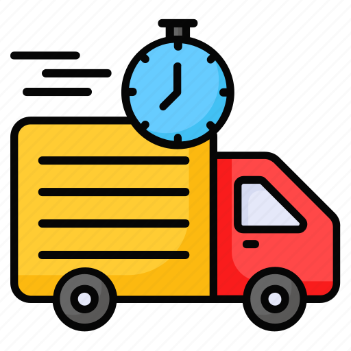 On time, delivery, fast, logistics, cargo, shipping, freight icon - Download on Iconfinder