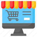online, shopping, ecommerce, commerce, shop, computer, cart