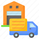 logistics, delivery, order, fulfillment, van, warehouse, cargo